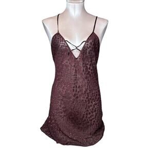 Vintage‎ Marilyn Monroe by Warners Slip Dress Cheetah Burgundy